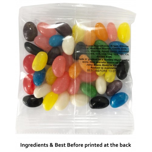 JELLY BEANS BAG 50G (Mixed or Corporate Colours) Confectionery Corner